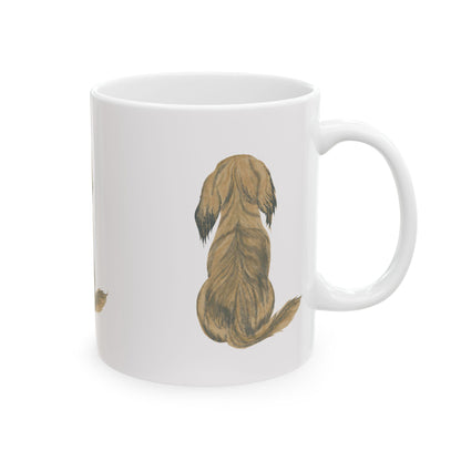 Dog Silhouette Mug – Back View Ceramic Coffee Cup 11oz    Item #26333