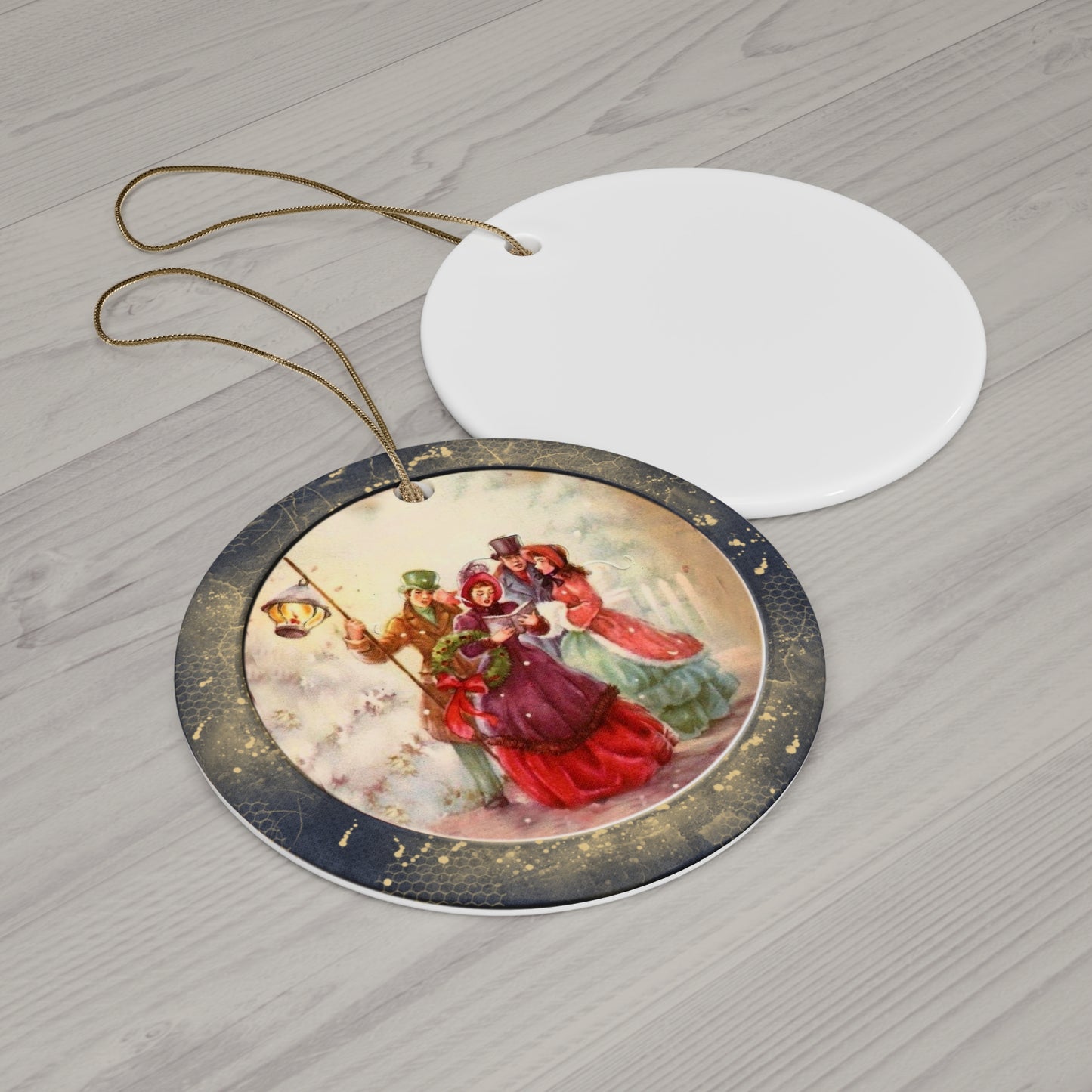 Xmas Choir Ceramic Disc Ornament      Item #9231669