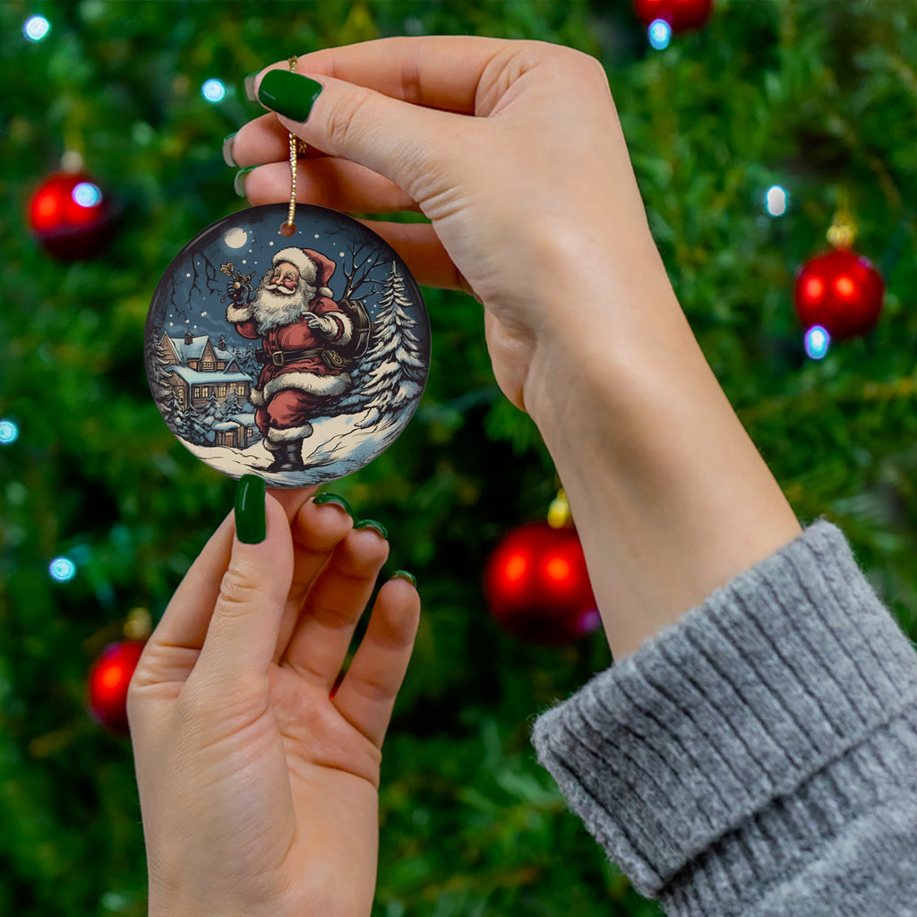 Santa Ceramic Ornament      Item #2086007 - Buckshot's Bargain Barn