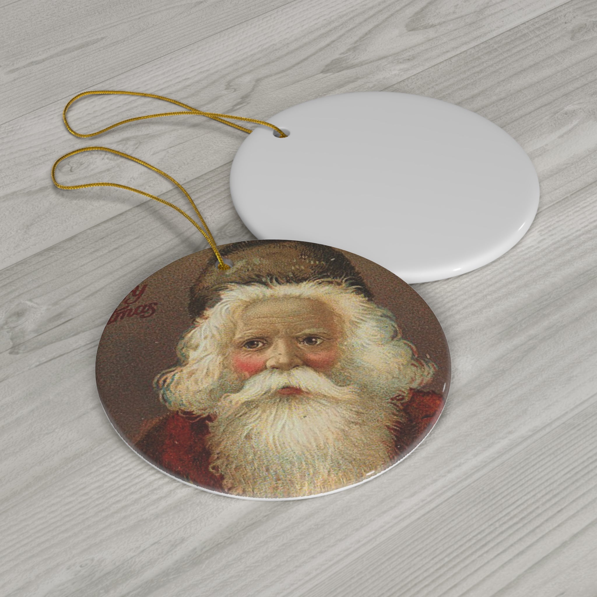 Santa Ceramic Disc Ornament        Item #4399748