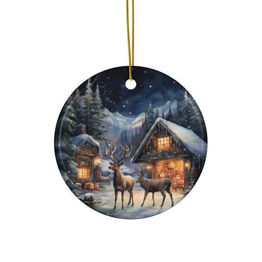 Ceramic Ornament - Christmas Scene       Item #1647014