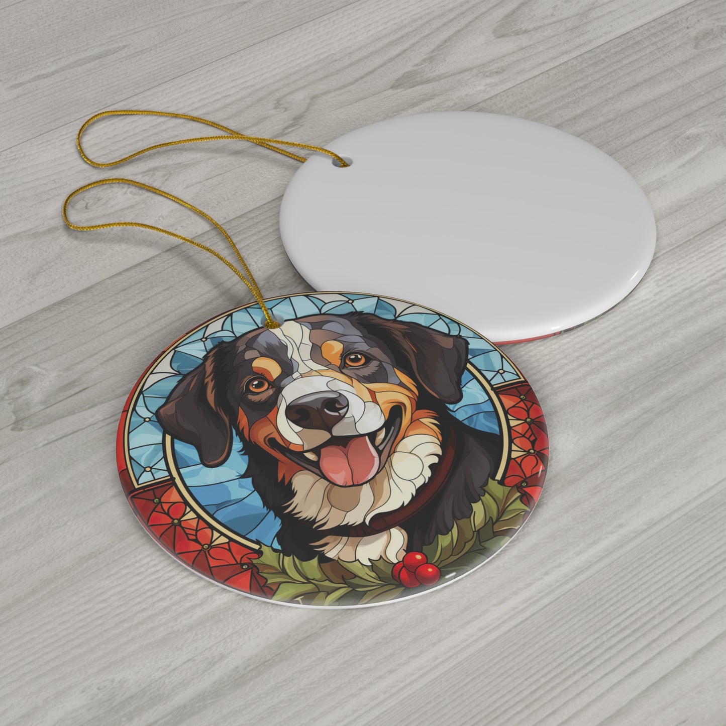 CERAMIC ORNAMENT - ENTLEBUCHER MOUNTAIN DOG             Item #3477452