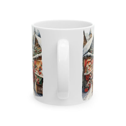 Christmas Village With Dogs Ceramic Mug 11oz  Item #754492