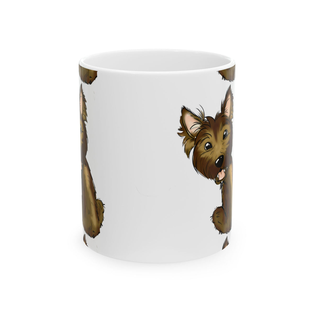 Cute Yorkshire Terrier Peekaboo Mug – Funny Dog Lover Coffee Cup 11oz    Item #47772