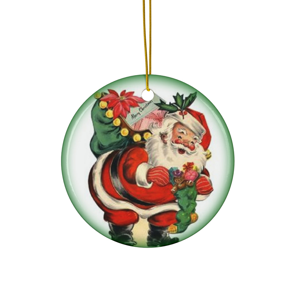 Santa Ceramic Disc Ornament        Item #2933895