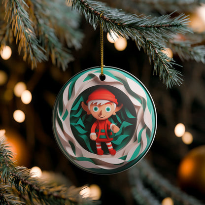 Christmas Elf Ceramic Ornament   Item #267092