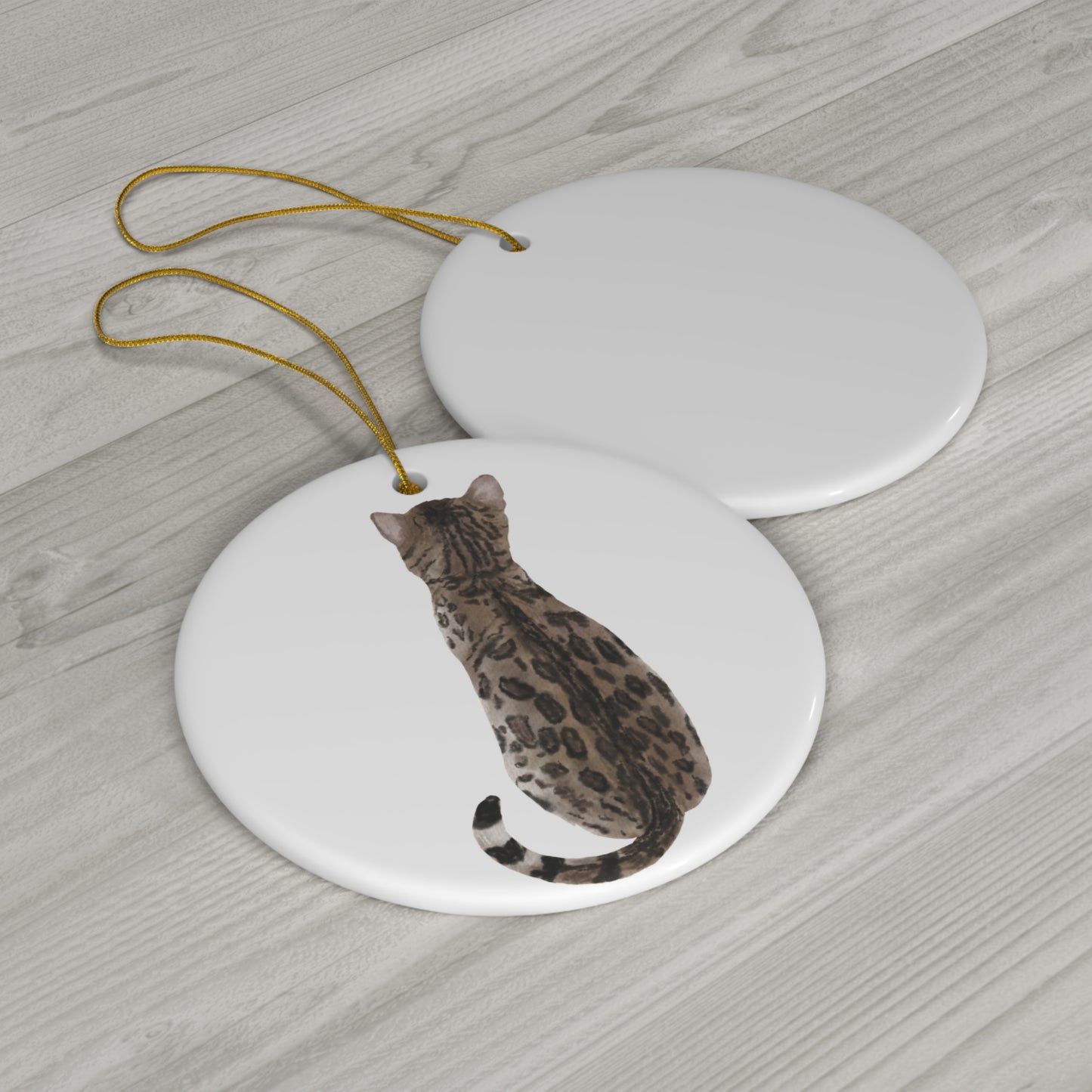 Cat Ceramic Disc Ornament          Item #2190953