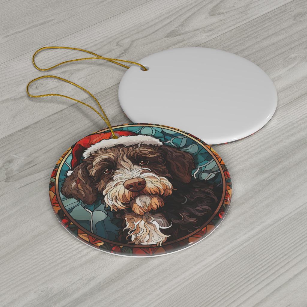 CERAMIC ORNAMENT - SPANISH WATER DOG           Item #8623829 - Buckshot's Bargain Barn