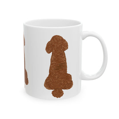 Dog Silhouette Mug – Back View Ceramic Coffee Cup 11oz    Item #482019