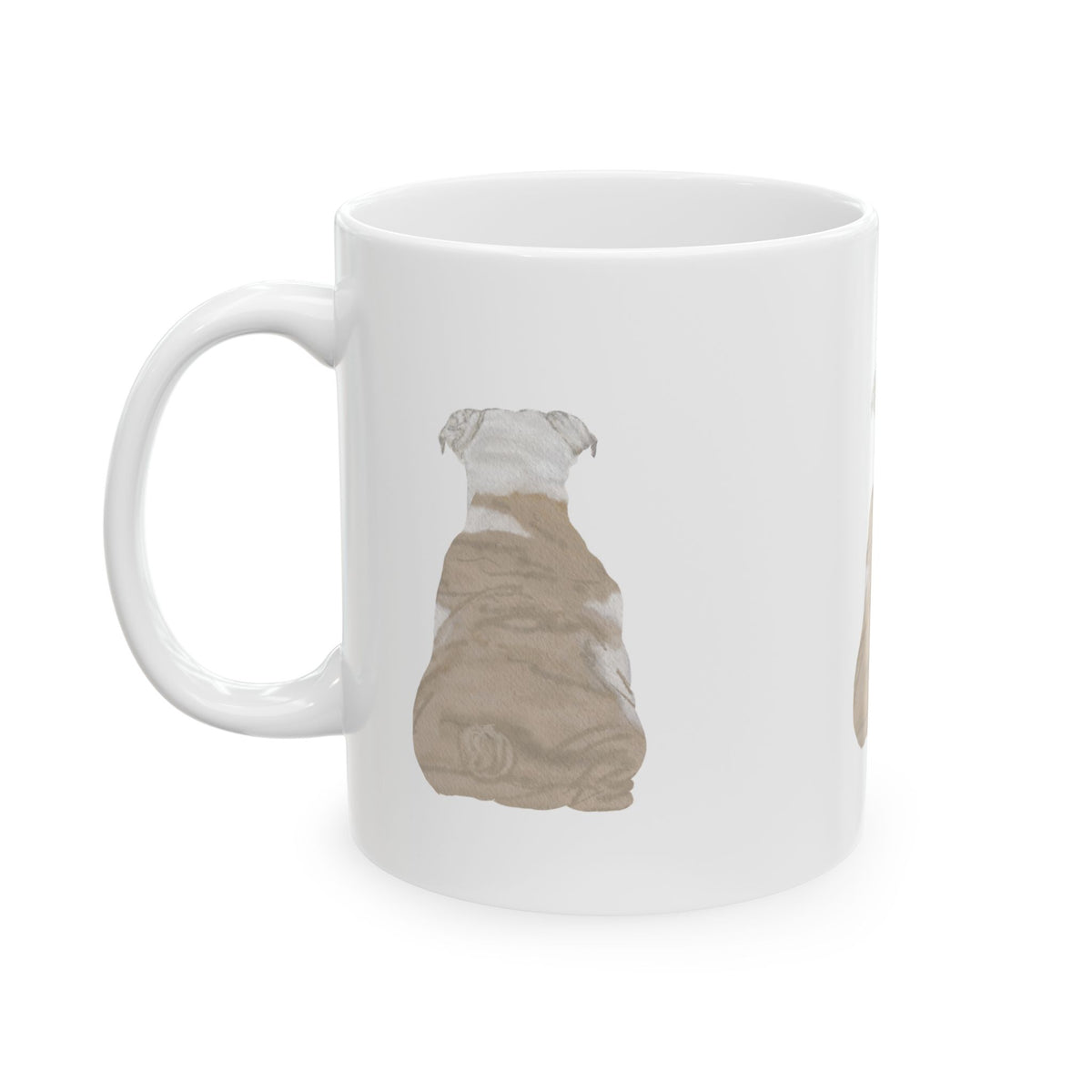 Dog Silhouette Mug – Back View Ceramic Coffee Cup 11oz    Item #47433