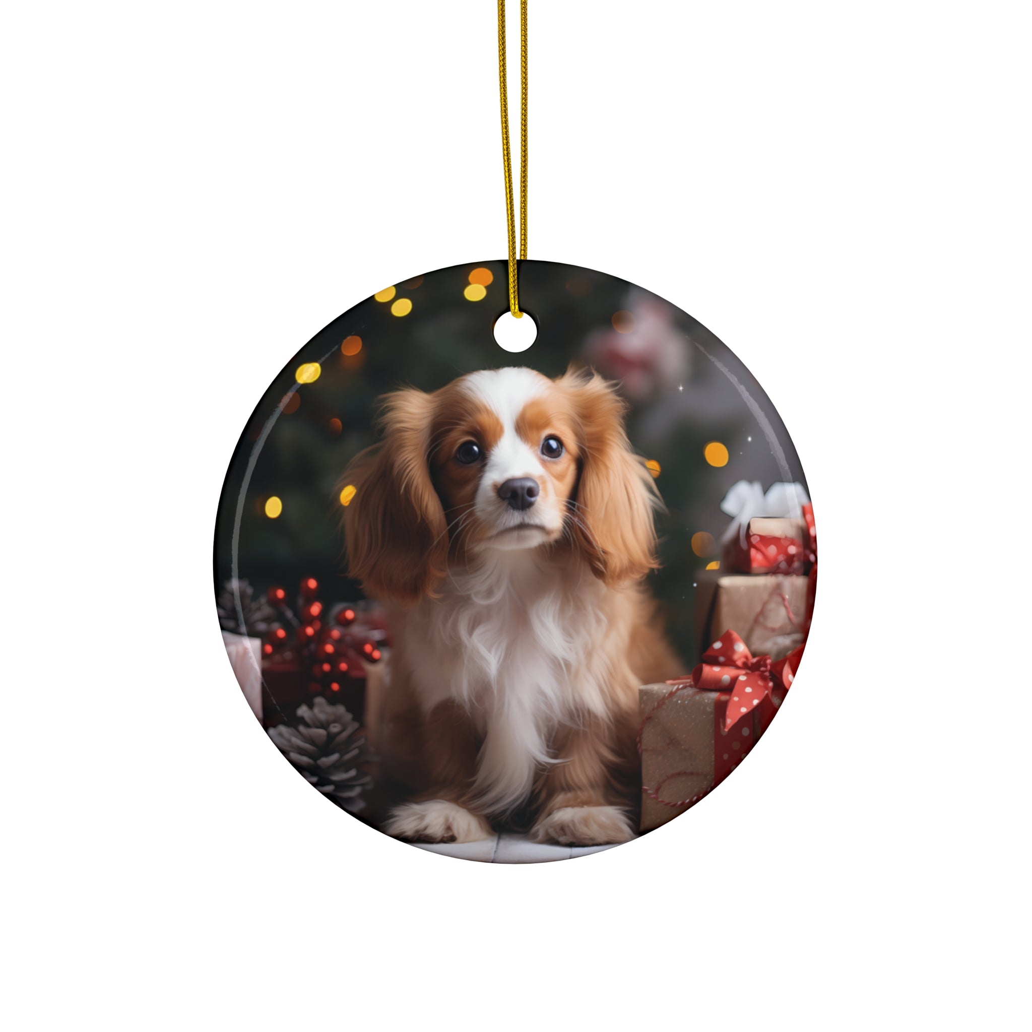 Dog Ceramic Disc Ornament          Item #9701429