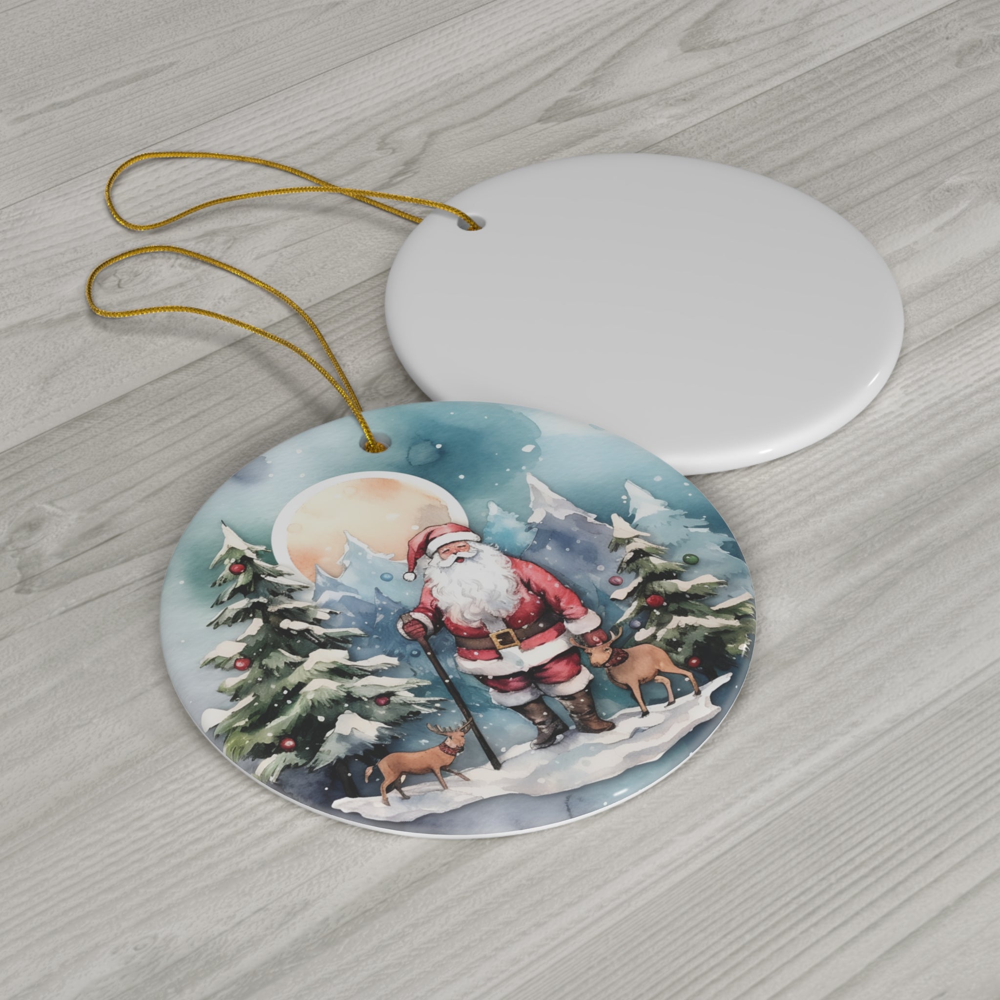 Santa Ceramic Ornament         Item #3943993 - Buckshot's Bargain Barn