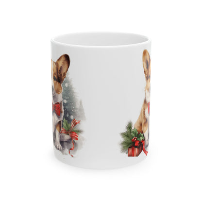 Festive Dog Christmas Ceramic Mug  11oz  Item #859767