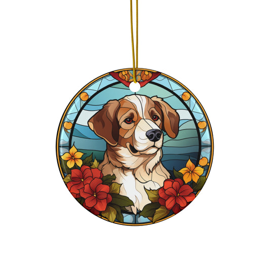 Christmas Dog Ceramic Ornament           Item #7632157