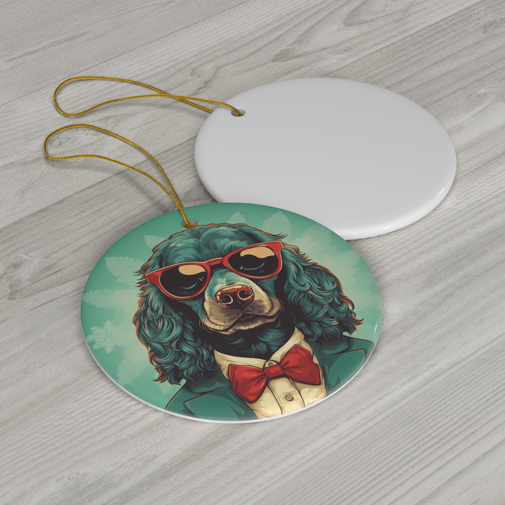 Dog Ceramic Disc Ornament           Item #6731266