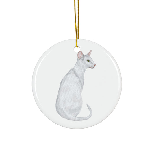 Cat Ceramic Disc Ornament         Item #8797689