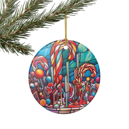 Colorful Candyland Ceramic Ornament   Item #650247