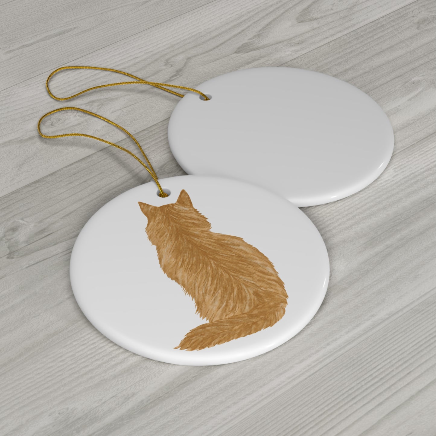 Cat Ceramic Disc Ornament        Item #1617743