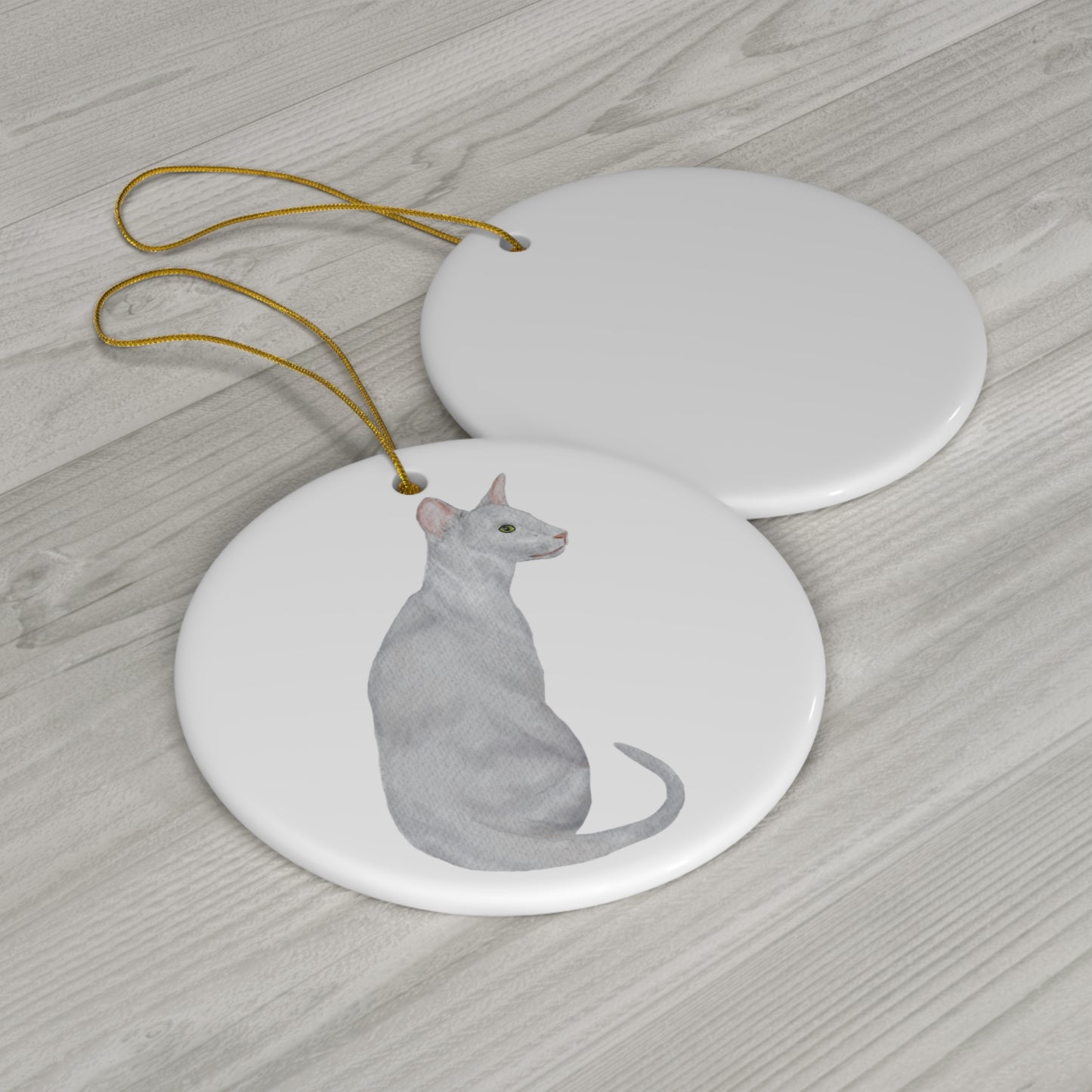 Cat Ceramic Disc Ornament        Item #8128909