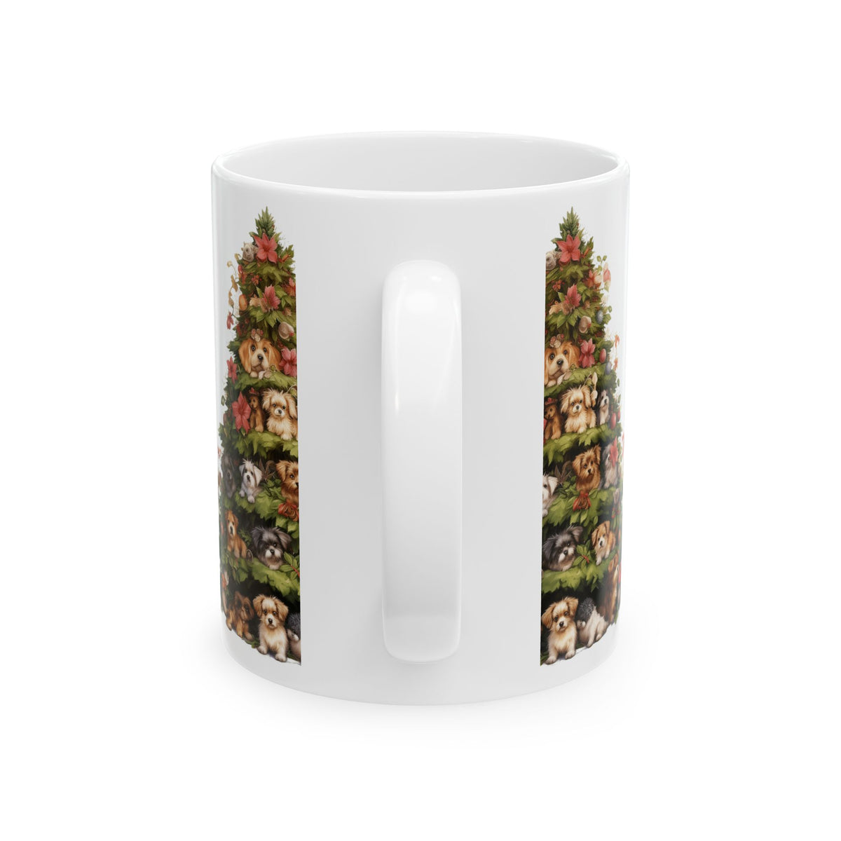 Christmas Golden Retriever Mug – Cute Puppy in Santa Hat Ceramic Coffee Cup 11oz  Item #672314