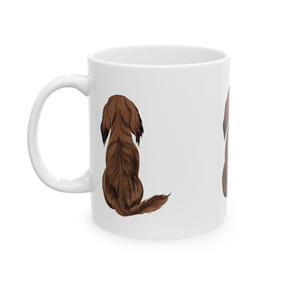 Dog Silhouette Mug – Back View Ceramic Coffee Cup 11oz    Item #452346