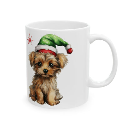 Dog With Elf Hat Christmas Ceramic Mug  11oz  Item #808679