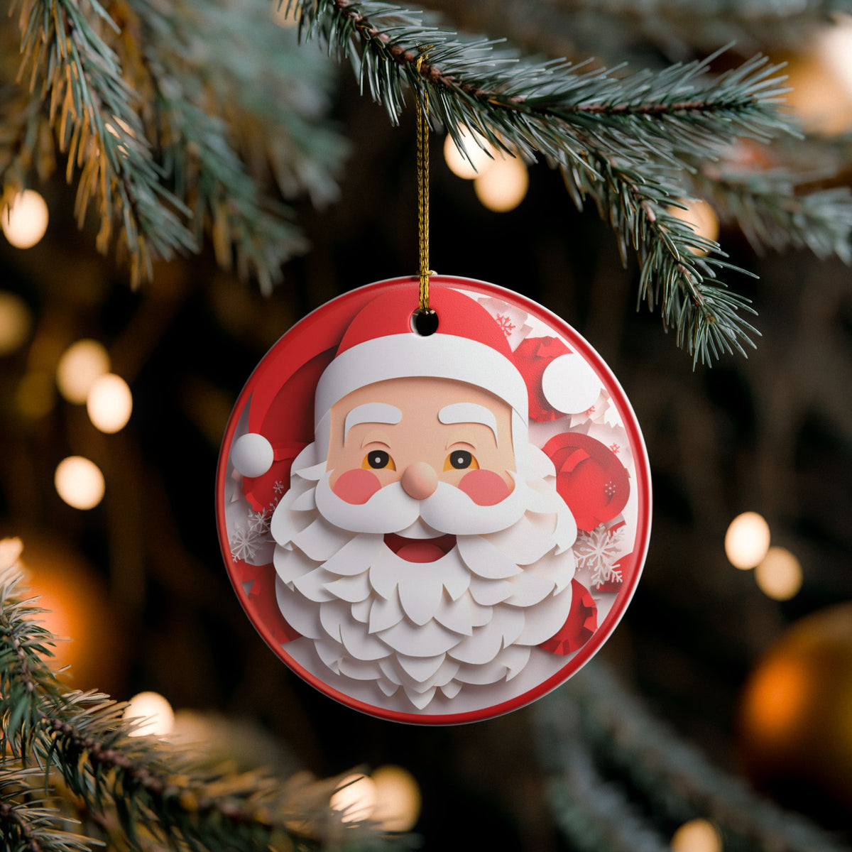 Santa Claus Christmas Ceramic Ornament   Item #955168