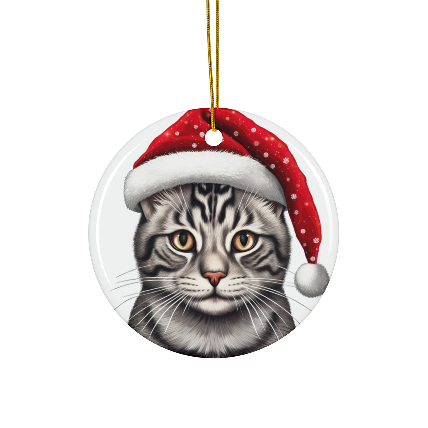 Egyptian Mau Cat With Santa Hat      Item #9518034