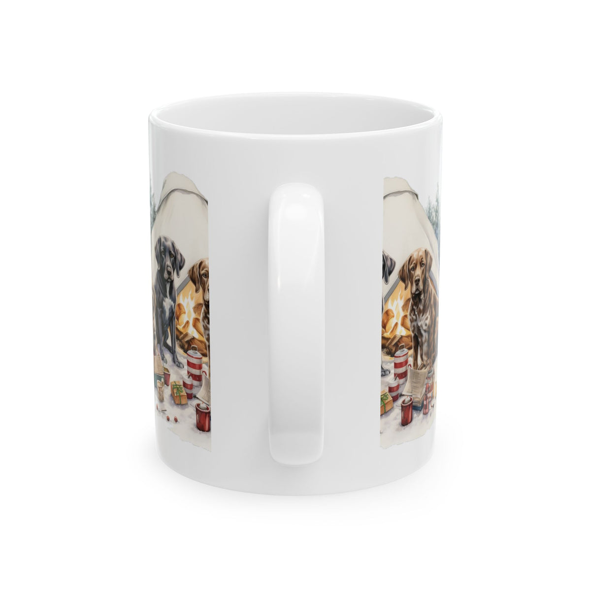 Camping Dogs Ceramic Mug – Cozy Outdoor Adventure Coffee Cup 11oz  Item #733692