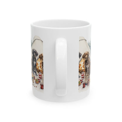 Camping Dogs Ceramic Mug – Cozy Outdoor Adventure Coffee Cup 11oz  Item #733692