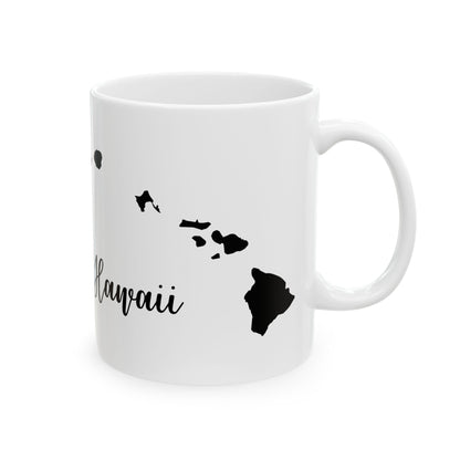 Hawaii State Silhouette Ceramic Mug – 11oz    Item #17861