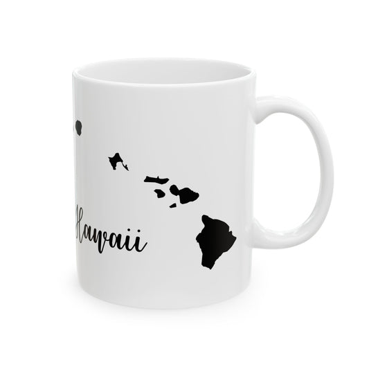 Hawaii State Silhouette Ceramic Mug – 11oz    Item #17861