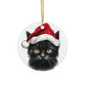 Chantilly Tiffany Cat With Santa Hat Ceramic Ornament      Item #905224 - Buckshot's Bargain Barn