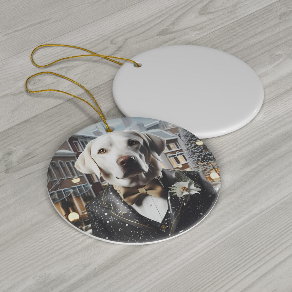 Dog Ceramic Disc Ornament            Item #7922569