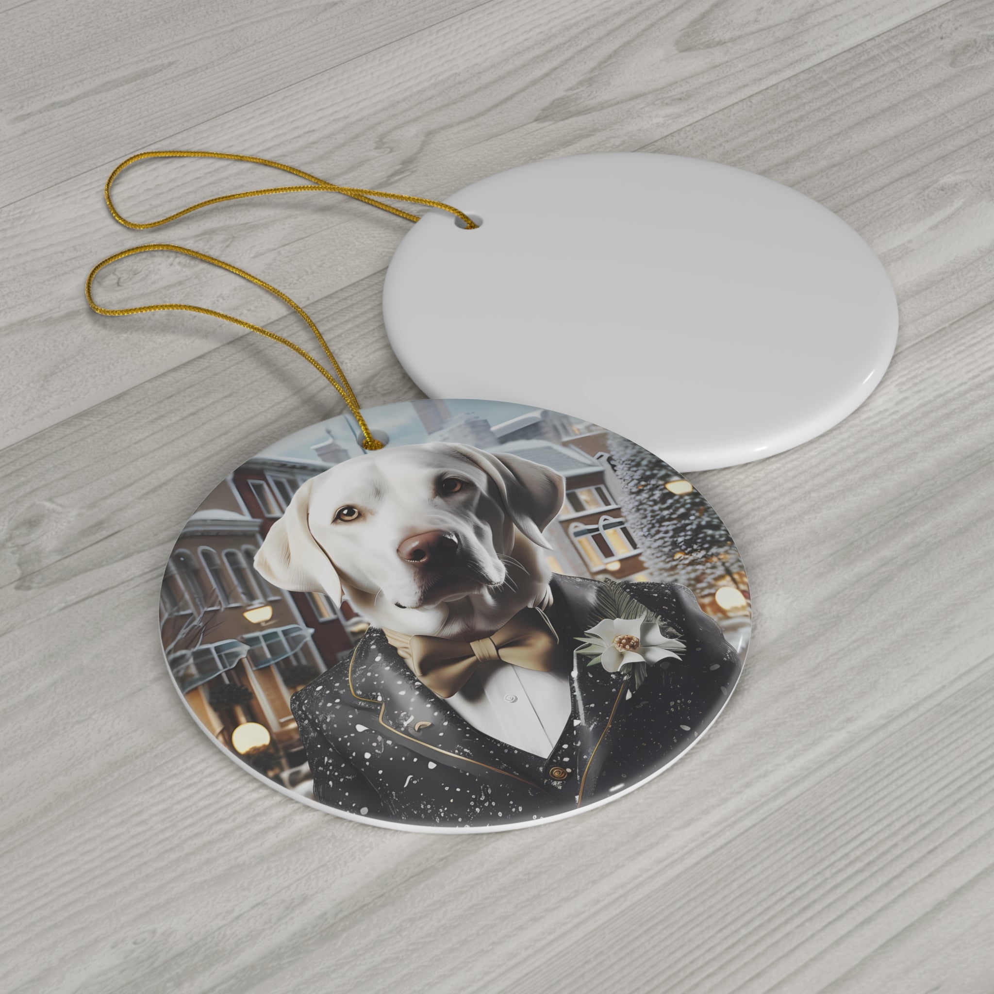 Dog Ceramic Disc Ornament            Item #7922569