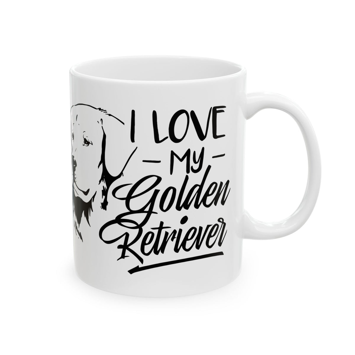 I Love My Golden Retriever Ceramic Mug — Dog Lover Coffee Cup 11oz   Item #890526