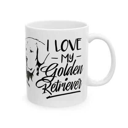 I Love My Golden Retriever Ceramic Mug — Dog Lover Coffee Cup 11oz   Item #890526