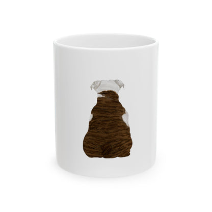 Dog Silhouette Mug – Back View Ceramic Coffee Cup 11oz    Item #148746