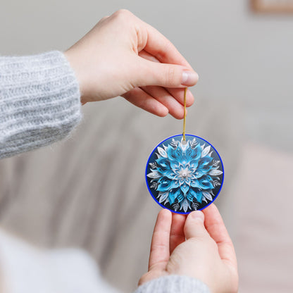 Blue Mandala Ceramic Ornament   Item #501555