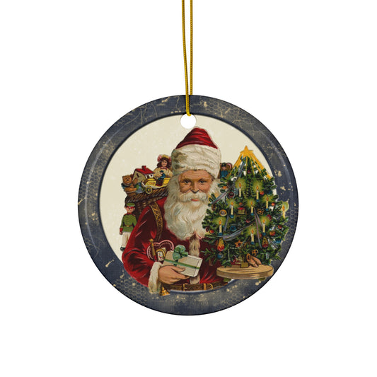 Santa Ceramic Disc Ornament           Item #2245228