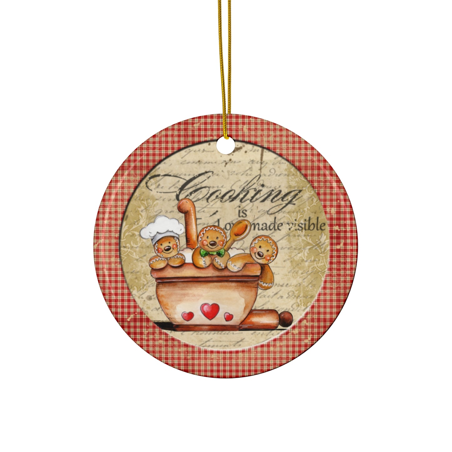 Gingerbread Kids Ceramic Disc Ornament      Item #6236038