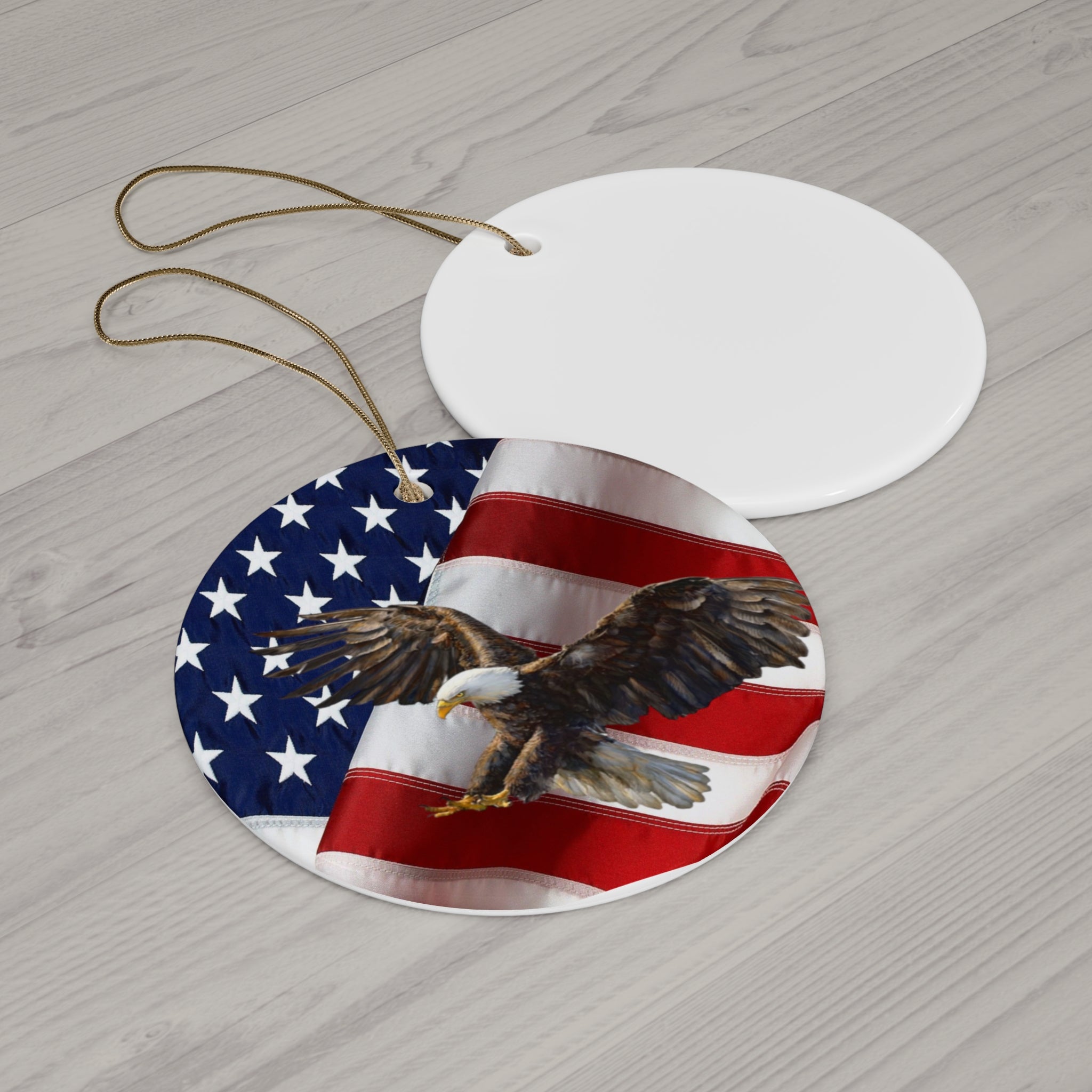 Eagle Ceramic Disc Ornament     Item #3415565