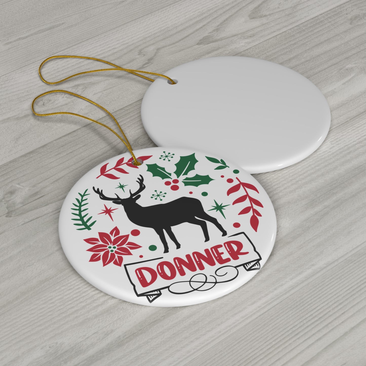 Donner Ceramic Disc Ornament          Item #9543772