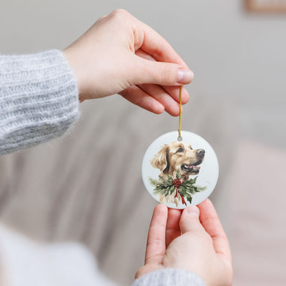 Golden Retriever Christmas Ceramic Ornament   Item #970596