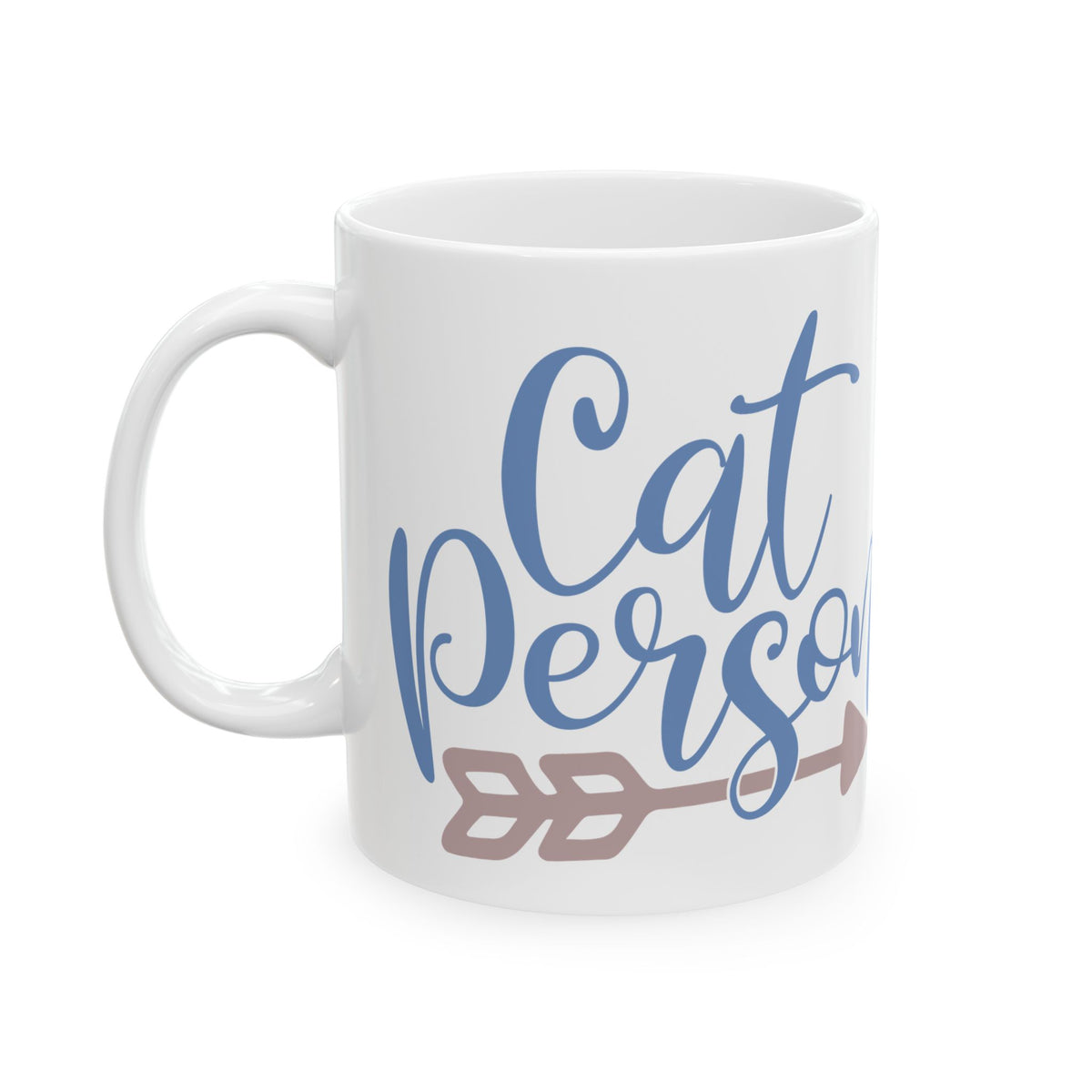 Coffee Lover Ceramic Mug – Cat Person Design, 11oz    Item #257151