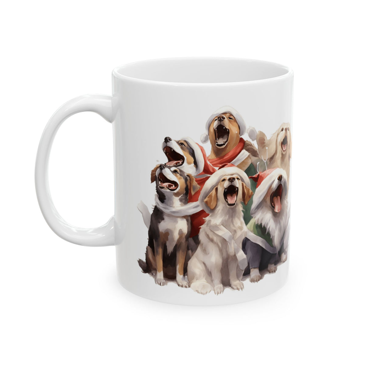 Christmas Dogs Singing Ceramic Mug 11oz   Item #644289