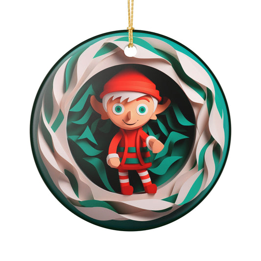 Christmas Elf Ceramic Ornament   Item #267092