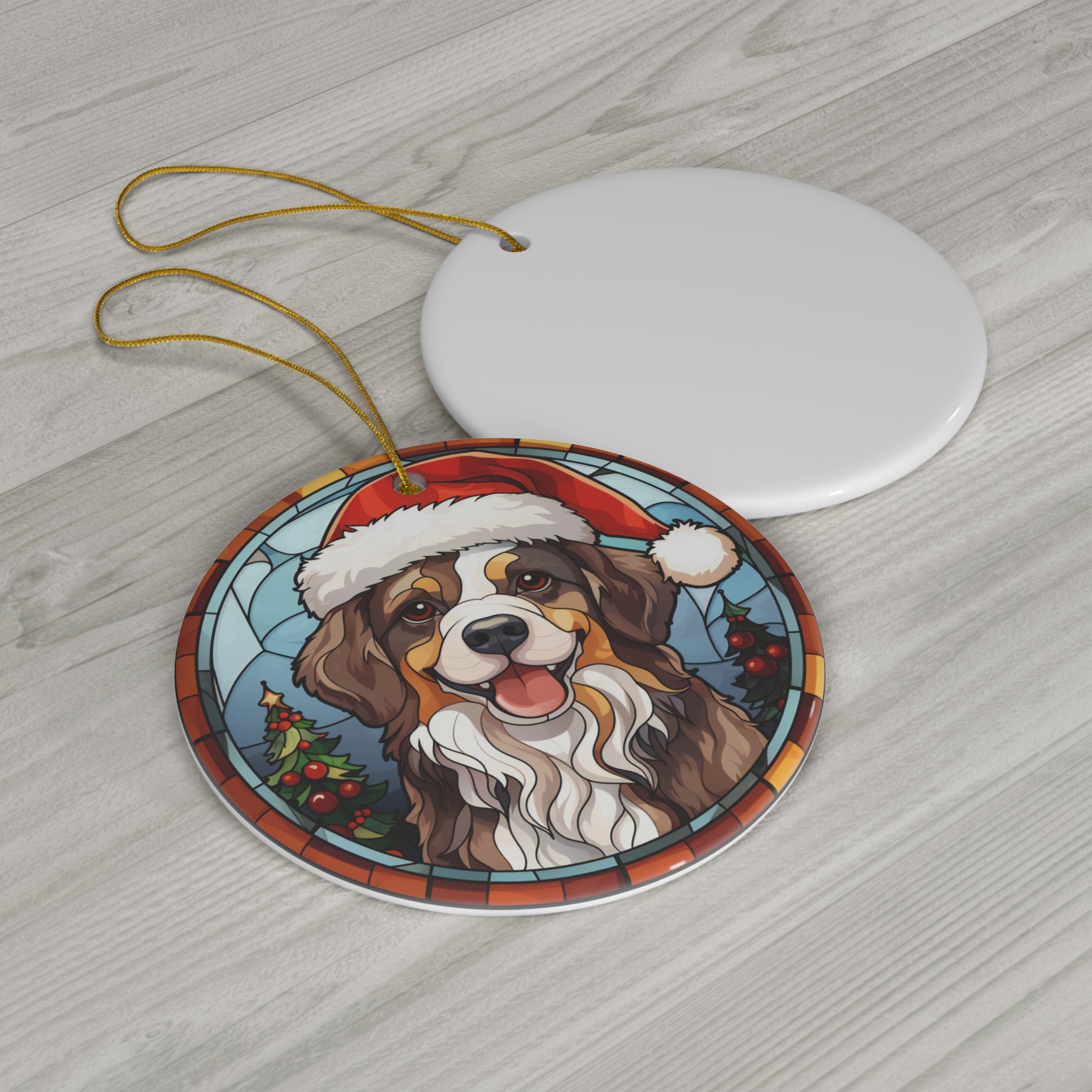 Dog Ceramic Disc Ornament          Item #391334