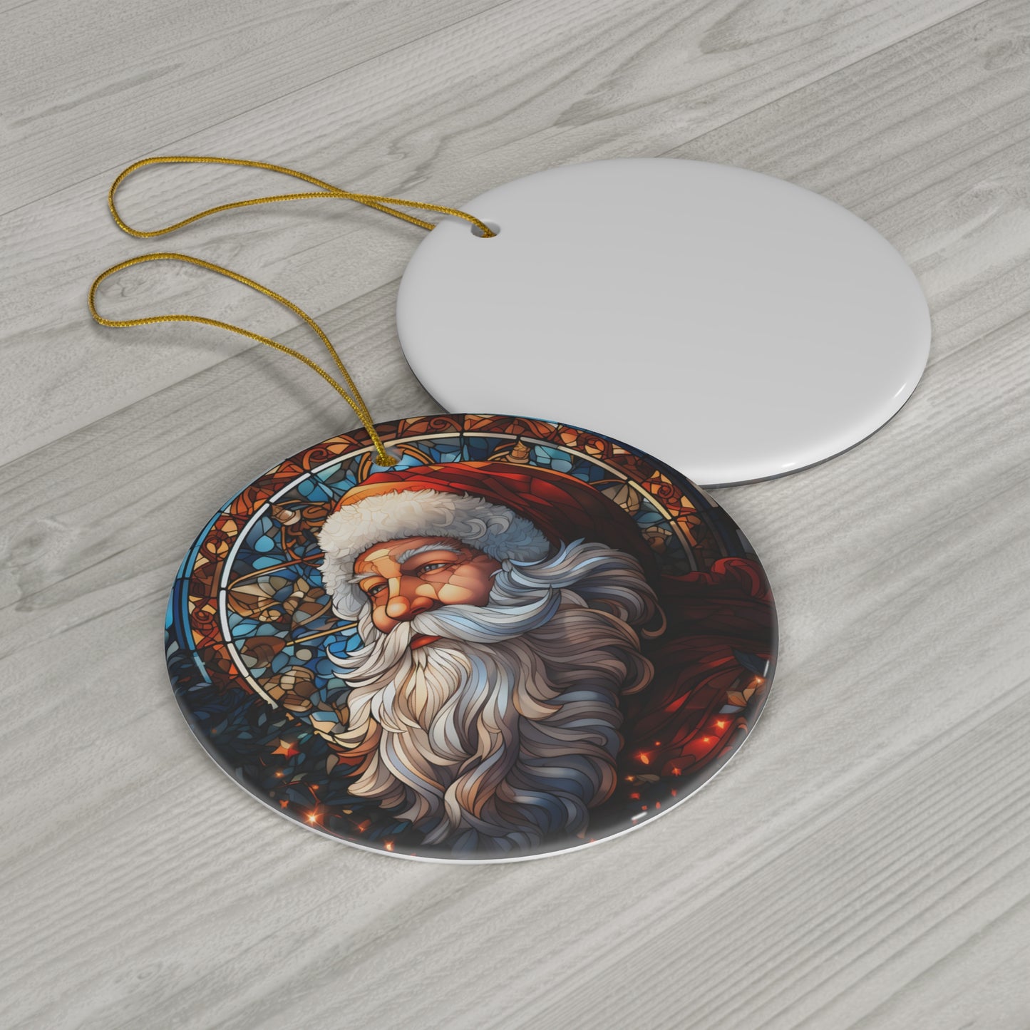 Santa Ceramic Ornament      Item #55223