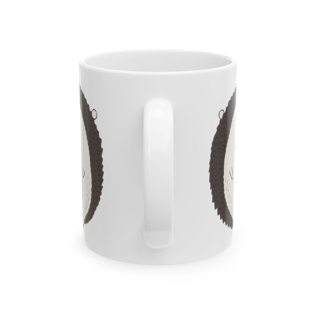Hedgehog Ceramic Mug – Cute Minimalist Animal Coffee Cup 11oz   Item #915833